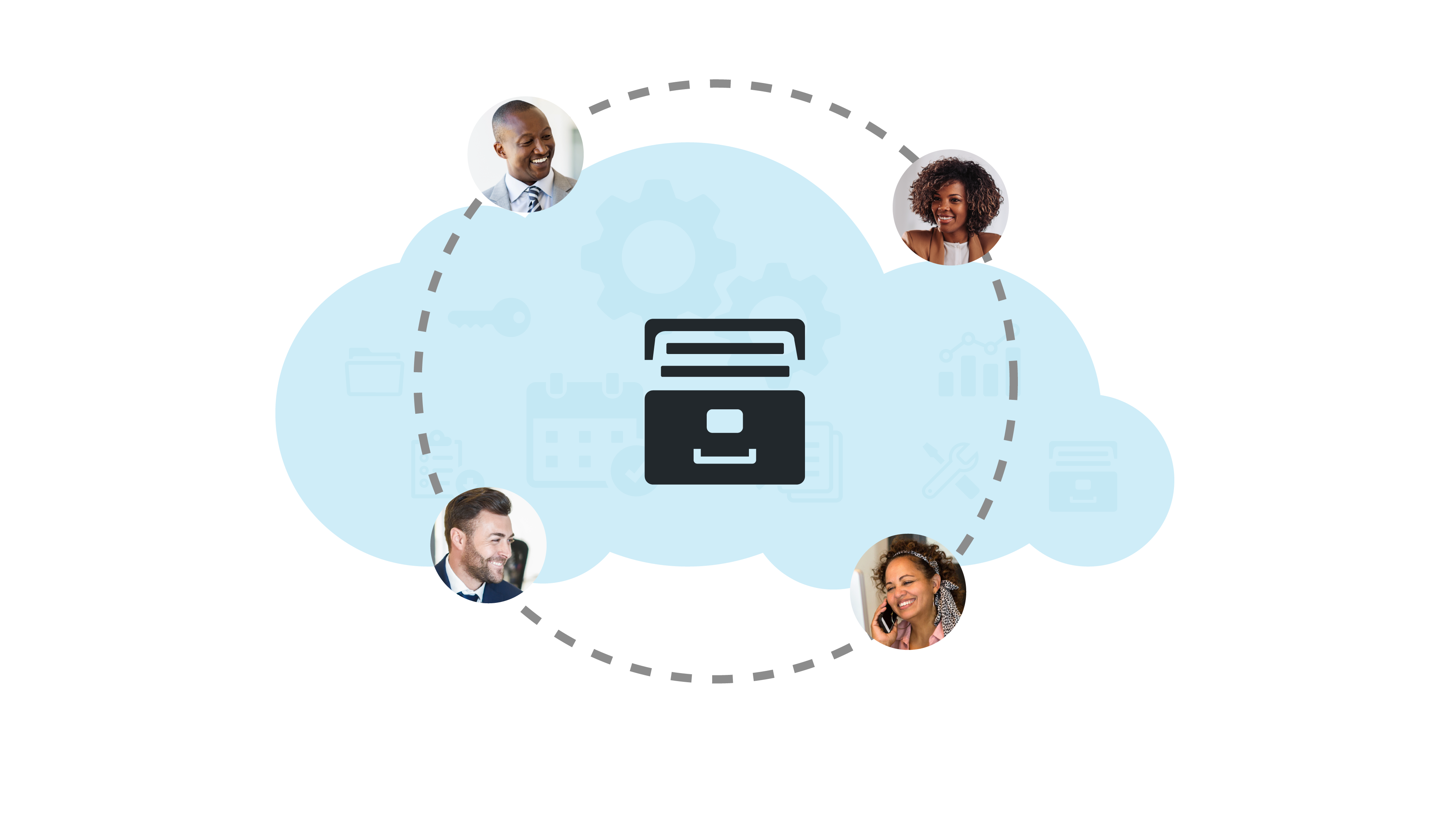 Shared document hub connecting team members