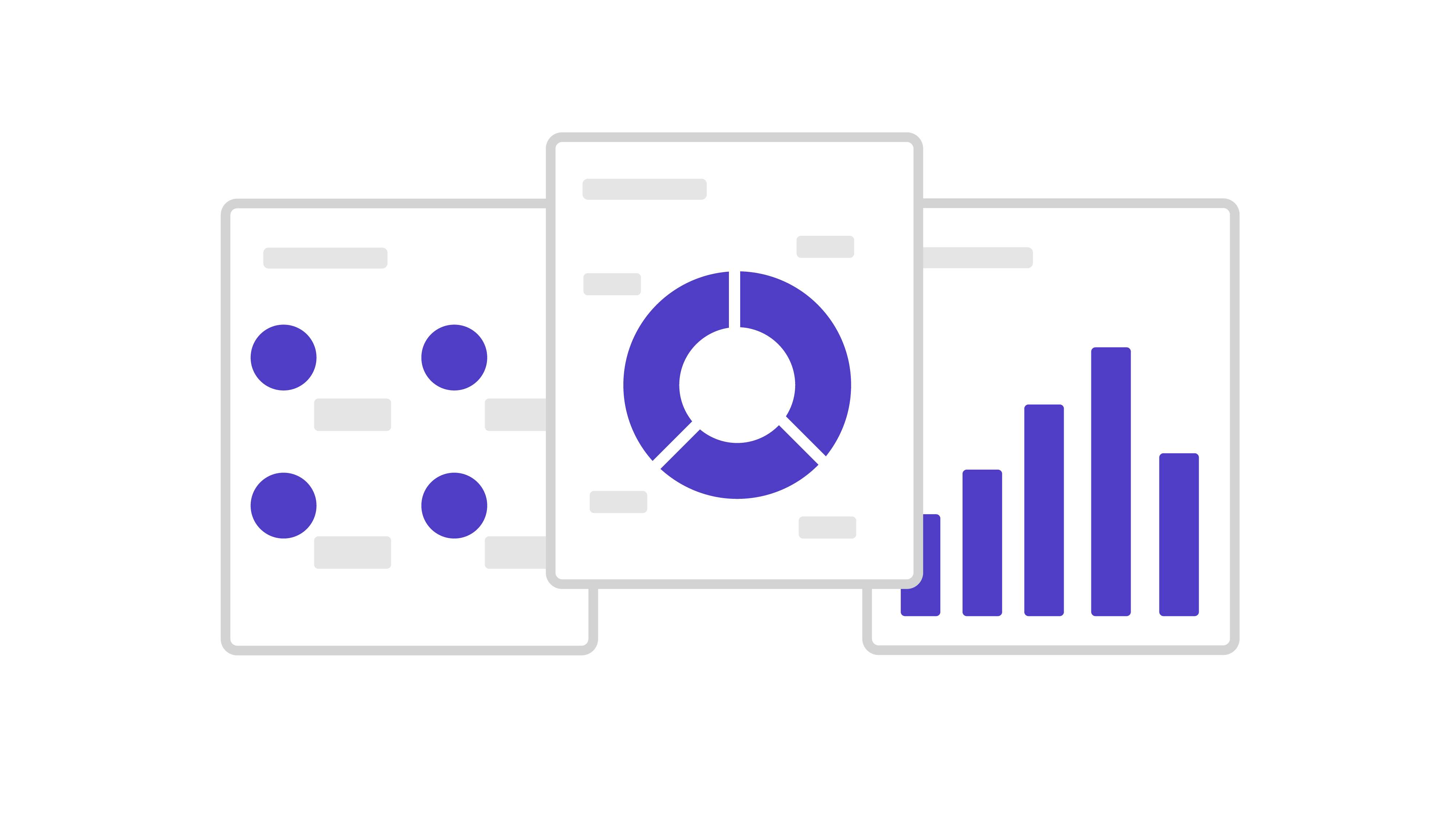 Dashboard charts showing school progress