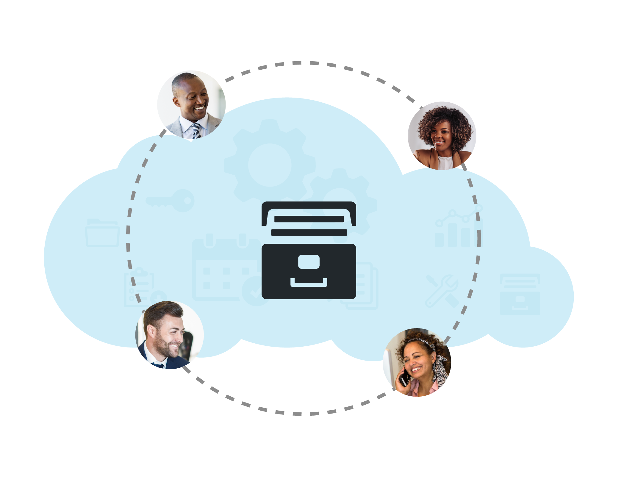 Document management story graphic for finding the right information